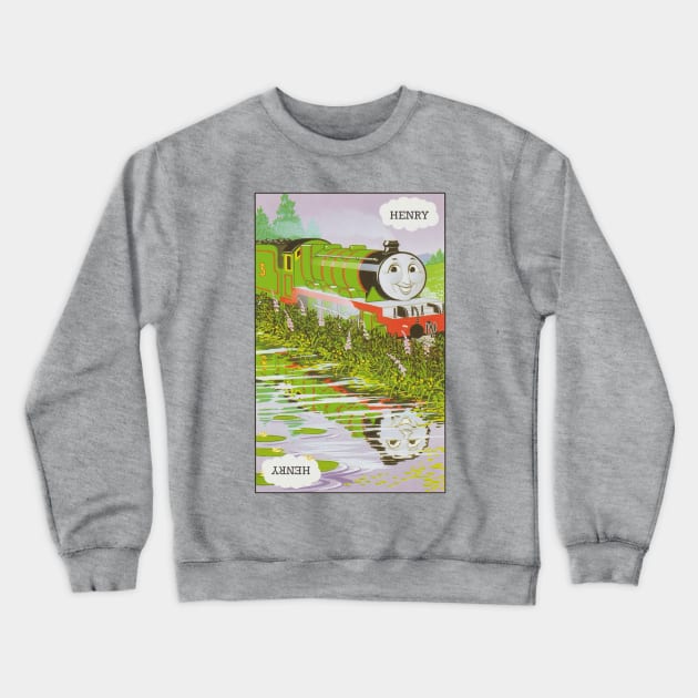 Henry the Green Engine Vintage Card Crewneck Sweatshirt by sleepyhenry